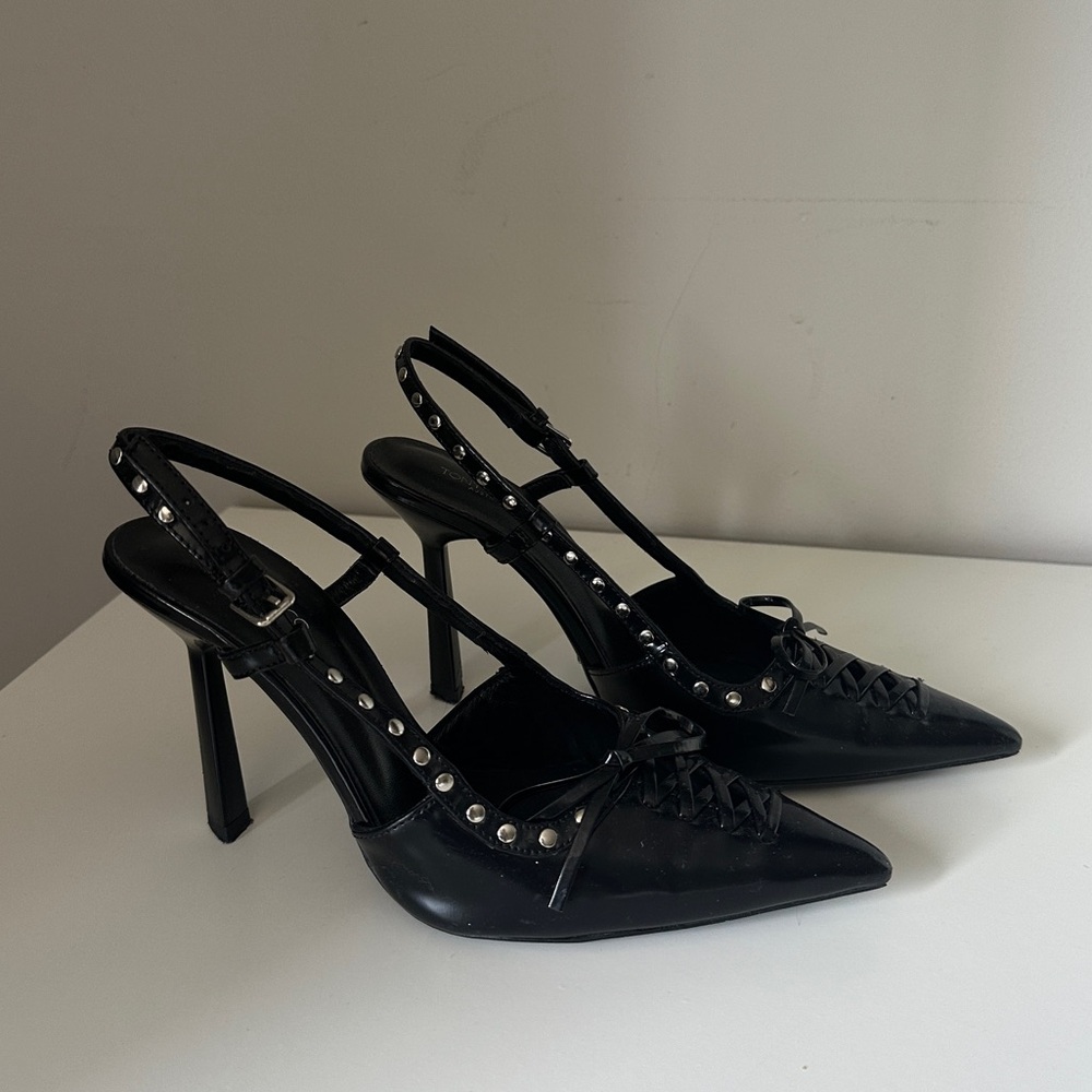 Tony Bianco Graff Black Hi Shine Heels